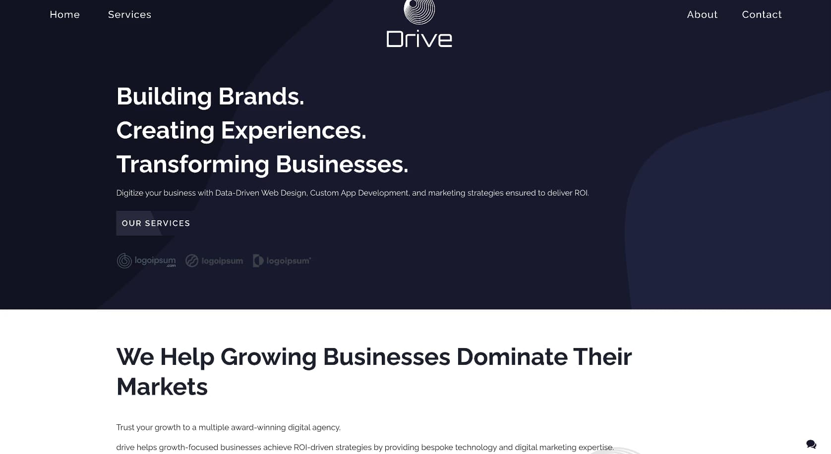 Marketing agency website