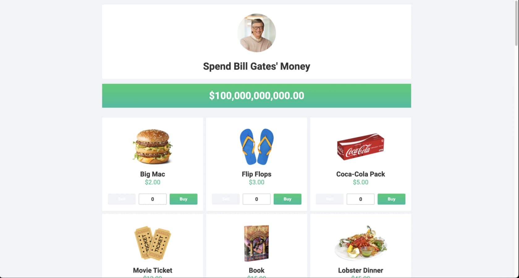 Spend Bill Gates' Money